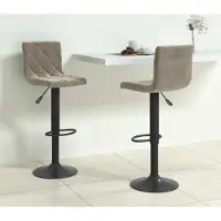 Prolenta Maison Exclusive - Lot de 2 tabourets de bar en velours gris clair