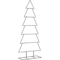 Syfax Arbre de Noël en métal pour décoration noir 180 cm