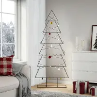 Prolenta Maison Exclusive - Sapin de Noël métallique pour décorations Noir 180 cm