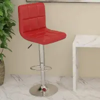 Prolenta Maison Exclusive - Tabouret de bar en similicuir bordeaux