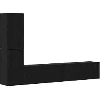 Syfax Meuble TV mural 2 pcs Chêne noir Bois d'ingénierie