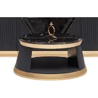 AEA Table basse en bois noir de haute qualité, table d'appoint, table de salon