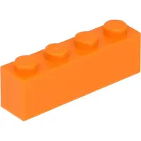 LEGO 50 pièces 3010 Brick 1x4 Part Basic Bricks 50 Orange