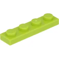 LEGO : 50 pièces Platte 1x4 à Limettengrün