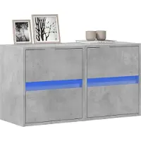Prolenta Maison Exclusive - Meubles TV Éclairage LED 2 pièces Gris béton 41x31x45 cm