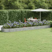 Prolenta Maison Exclusive - Potager surélevé en acier galvanisé 600 x 140 x 36 cm, anthracite