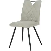 HowHomely | Chaise rembourrée DALIA - Ergonomique - Beige - Moderne, Design élégant, Pieds en métal, Chaise de salon