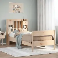 Prolenta Maison Exclusive - Lit bibliothèque sans matelas 75x190 cm bois de pin massif