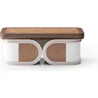 AEA Elégante table basse en bois d'un brun chaud pour un design d'intérieur moderne