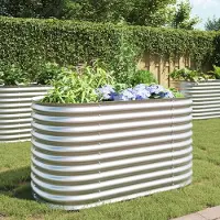 Prolenta Maison Exclusive - Potager surélevé 160x80x81 cm Acier galvanisé Argenté
