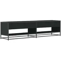 Syfax Meuble TV noir 180,5x40x46 cm bois d'ingénierie