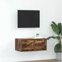 Prolenta Maison Exclusive - Meuble TV Chêne fumé 60x31x25,5 cm Matériau dérivé du bois