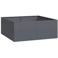 Syfax Jardinière anthracite 100x100x40 cm acier