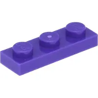 LEGO 1x3 plaque 3623 - 250 pièces violet foncé