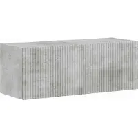 Syfax Meuble TV mural 2 pcs Béton 39 x 31 x 29,5 cm Bois d'ingénierie