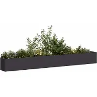 Prolenta Maison Exclusive - Bac à plantes noir 360x40x40 cm Acier laminé à froid