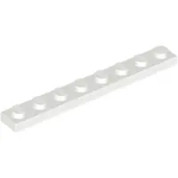 LEGO 1x8 plaque 3460 - 100 pièces blanc