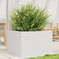 Prolenta Maison Exclusive - Bac à plantes blanc 70x70x45,5 cm Bois massif Pin