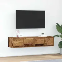Prolenta Maison Exclusive - Meubles TV 2 pièces aspect bois ancien 60x31x25,5 cm Matériau dérivé du bois