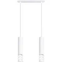 Sollux Lampe suspendue LIRO 2 blanc 2xGU10 10W acier 125x6x33cm Lighting