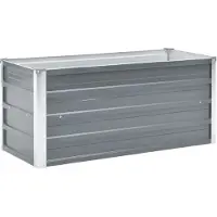 Syfax Lit surélevé de jardin Acier galvanisé 100x40x45 cm Gris