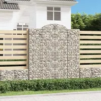 Prolenta Maison Exclusive - Paniers à gabions arqués 12 pcs 200x50x220/240 cm Fer galvanisé
