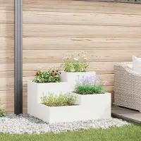 Prolenta Maison Exclusive - Pot de fleurs blanc 100 x 100 x 60 cm Acier