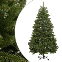 Syfax Sapin de Noël artificiel à charnières avec support vert 240 cm