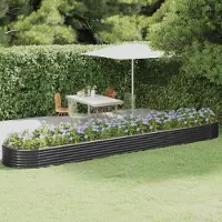 Prolenta Maison Exclusive - Lit surélevé de jardin Acier galvanisé Anthracite