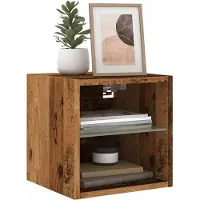Prolenta Maison Exclusive - Meubles TV avec éclairage LED 2 pièces aspect bois ancien