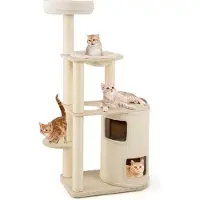 Northix Arbre à chat de 151 cm avec maison à deux étages et hamac