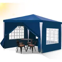 HENGDA Pavillon Tente de jardin - Pavillon de jardin étanche avec Easy-Klett, protection parfaite par tous les temps Bleu 3x3m