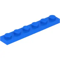 LEGO 1x6 plaque 3666 - 50 pièces bleu