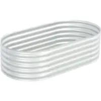 Syfax Lit surélevé de jardin 160x80x44 cm Acier galvanisé Argenté