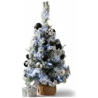 Sonstiges Petit arbre de Noël Sapin avec lumières LED et boules de Noël 40 cm
