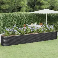 Prolenta Maison Exclusive - Lit surélevé de jardin Acier galvanisé Anthracite