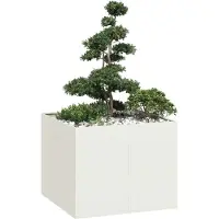 Prolenta Maison Exclusive - Jardinière blanche 100x100x80 cm en acier