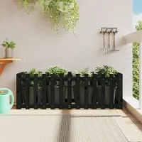 Prolenta Maison Exclusive - Potager surélevé design lattes noir 150x50x50 cm bois massif pin
