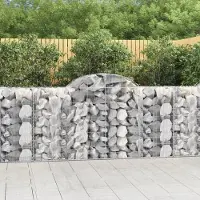 Prolenta Maison Exclusive - Paniers à gabions arqués 2 pcs 200x50x100/120 cm fer galvanisé