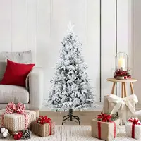 Prolenta Maison Exclusive - Sapin de Noël artificiel à charnières enneigé Blanc 120 cm