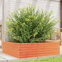 Prolenta Maison Exclusive - Bac à plantes brun ciré 80x80x23 cm Bois massif Pin