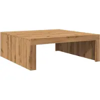 Syfax Table basse chêne artisanal 100x100x35 cm bois d'ingénierie