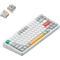 NUPHY Clavier mécanique gaming Halo75 V2 IO Series Bluetooth/2,4 GHz/USB-C - QWERTY US, Ionic White / Blush Max