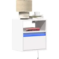 Prolenta Maison Exclusive - Meuble TV avec éclairage LED Blanc 41x31x45 cm