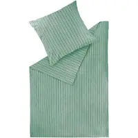 Schöner Wohnen Kollektion Collection SCHÖNER WOHNEN - Linge de lit d'hiver SOFT STRIPE Sauge 200 x 200 cm