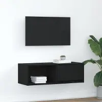 Prolenta Maison Exclusive - Meuble TV aspect chêne noir 80x31x25,5 cm Matériau dérivé du bois