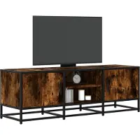 Prolenta Maison Exclusive - Meuble TV Chêne fumé 120x35x41 cm Matériau dérivé du bois et métal