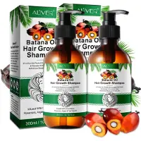 P-Beauty Shampooing Batana au romarin Croissance des cheveux Soin du cuir chevelu anti-chute Vegan, 2x 300ml
