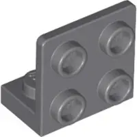 LEGO Angle : 25 équerres 1x2/2x2, 90°, gris foncé