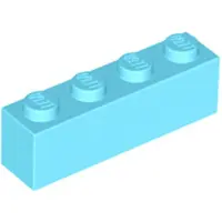 LEGO 250 pièces 3010 Brick 1x4 Part Basic Bricks 250 Moyen Bleu Azur